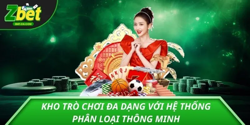 Kho trò chơi đa dạng với hệ thống phân loại thông minh